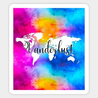 watercolour world map vanlife Sticker